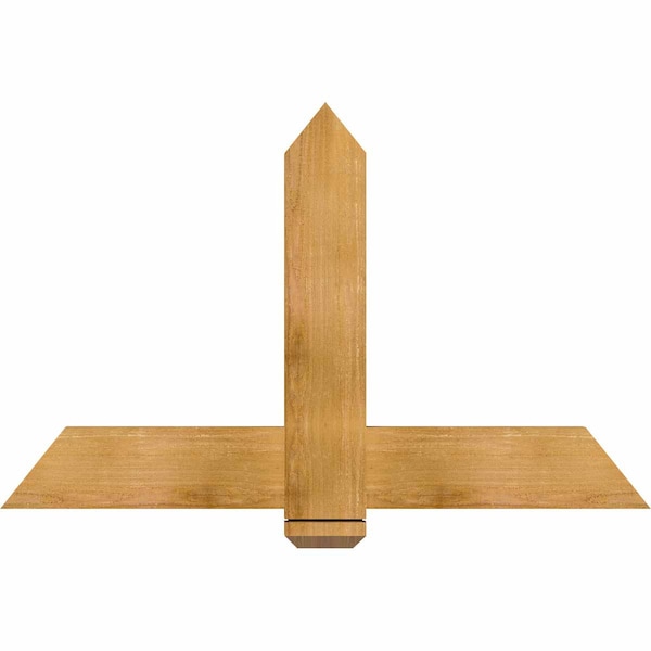 Ekena Millwork Eugene Rough Sawn Timber Gable Bracket, Western Red Cedar, 48"W x 30"H x 2"D x 6"F, 15/12 Pitch GBW048X30X0206EUG00RWR - main